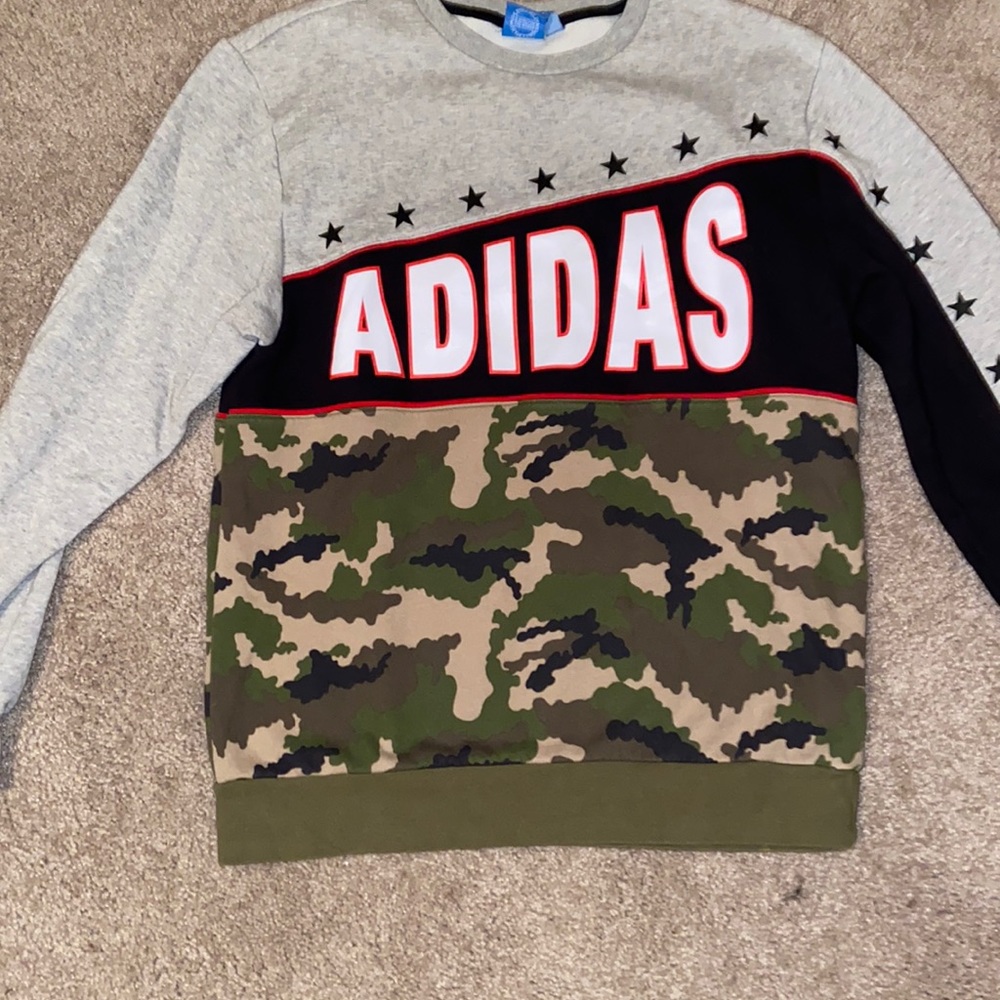 Adidas, sweater, sweatshirt, camo